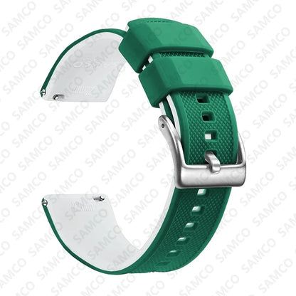 Premium Silicone Watch Band - Quick Release Rubber Replacement Strap for 18mm 20mm 22mm Watches