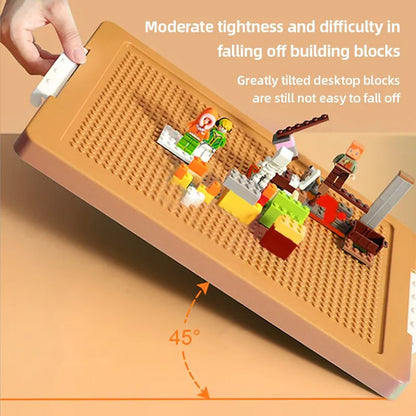 Stackable Building Blocks Toy Storage Box for Kids – Brick-Shaped Plastic Container with Lid – Toy Organizer & Sundries Bin