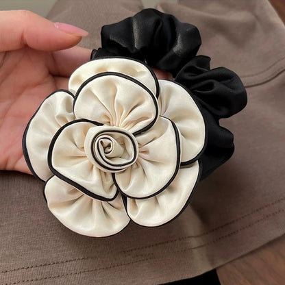 Elegant Camellia Hair Tie - High-Elastic Fashion Hair Band for Buns & Ponytails