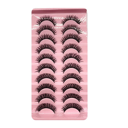 2/10 Pairs 3D Mink Russian Strip False Eyelashes – Dramatic Fake Lash Extensions for Makeup