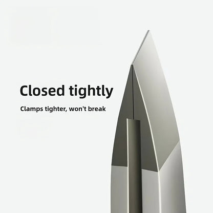 Stainless Steel Angled Eyebrow Tweezers - Professional Precision Hair Removal Tool for Eyebrows & Beard