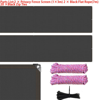 Balcony Privacy Fence Netting – 1×3m / 1×6m Sun Shade Mesh Screen Cover for Garden, Courtyard & Outdoor Fence Protection (1–2 PCS)
