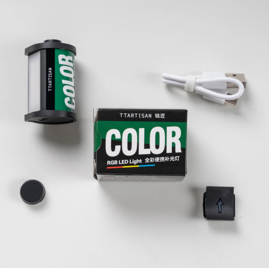 TTARTISAN Mini LED Fill Light - Magnetic Mount Retro Film Style Video Light, 0.5W, 3000/4500/6000K, CRI 95+, 300mAh Cold Shoe