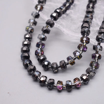 8mm Crystal Glass Beads Set - 30PCS Color Wheel Faceted Round Loose Beads for DIY Jewelry Making & Bracelets