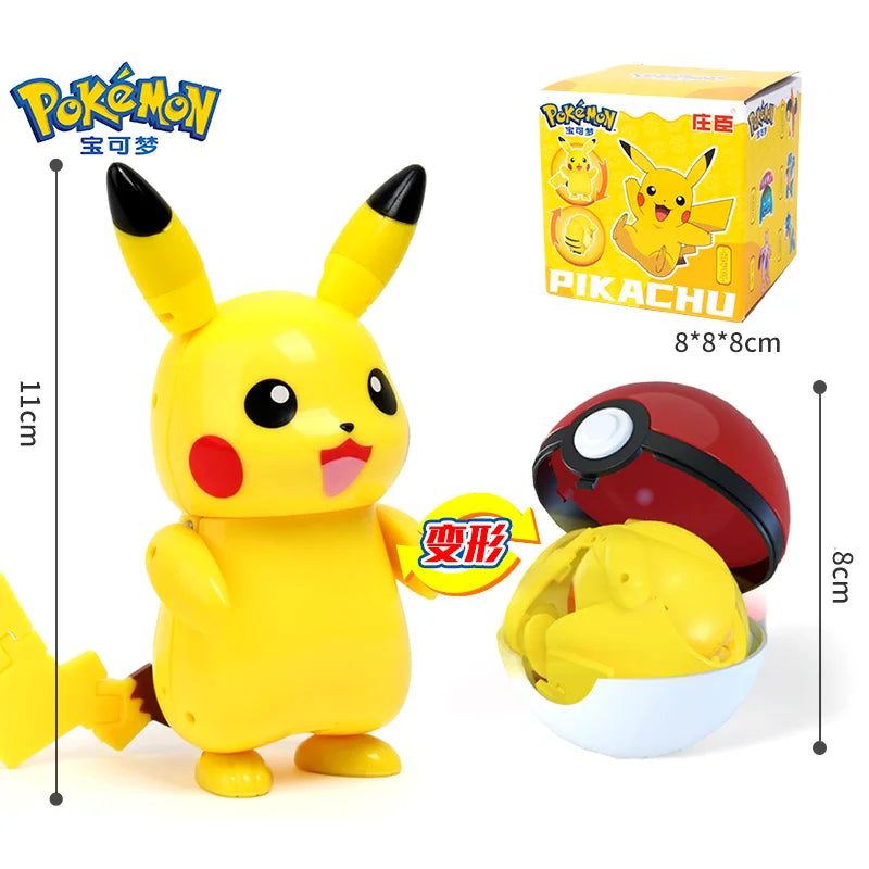 Pokemon Action Figures Set – Pikachu, Gengar, Dragonite, Snorlax & Pokeball Toys