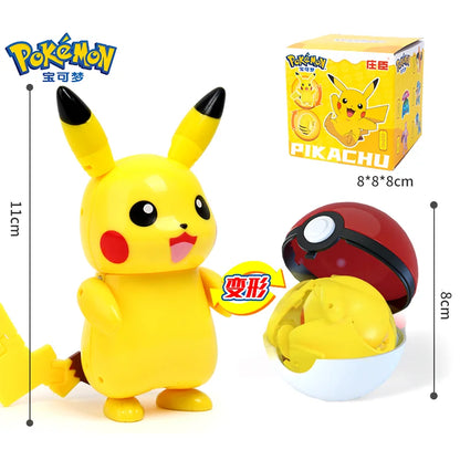 Pokemon Action Figures Set – Pikachu, Gengar, Dragonite, Snorlax & Pokeball Toys