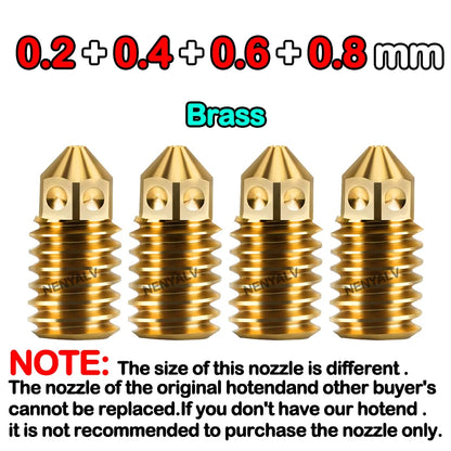 Bambu Lab A1 Mini Hardened Steel Hotend Kit - 0.2 0.4 0.6 0.8mm Nozzle Replacement Accessory for 3D Printer