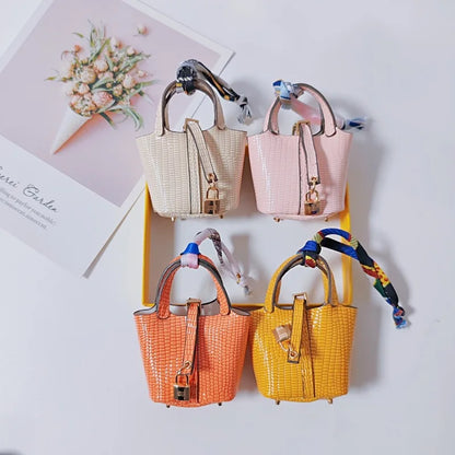 Mini Bag Pendant Keychain – Creative Portable Zero Wallet, Bracelet, and Bluetooth Earphone Multifunctional Hanging Accessory
