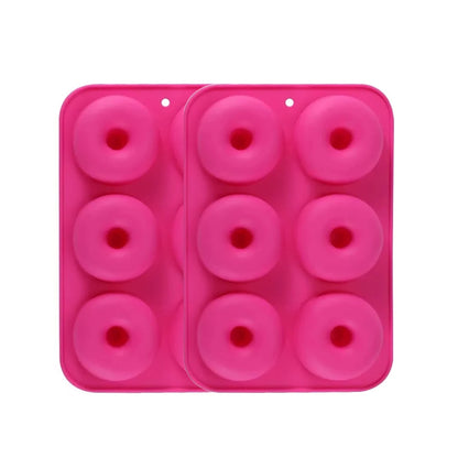 6-Hole Silicone Donut & Bagel Mold – Non-Stick Heat-Resistant Mini Cupcake & Doughnut Baking Pan Tool
