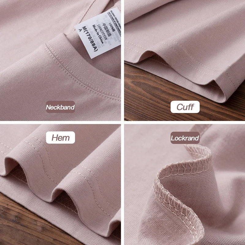 Men's & Women's 190gsm Combed Cotton T-Shirt - Solid Color Custom Team & Casual Summer Tee
