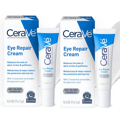 CeraVe Eye Repair Cream - Hyaluronic Acid & Niacinamide Under-Eye Moisturizer for Daily Skincare