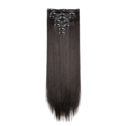 WIGSIN 24-Inch Straight Hair Extensions - 7-Piece Clip-In Synthetic Hair Set for Women