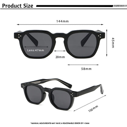 CATERSIDE Small Frame Square Sunglasses - Fashion Unisex Eyewear for Travel, Parties & Business