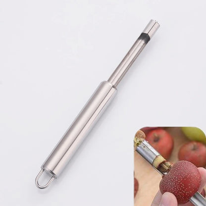 Stainless Steel Fruit Corer & Apple Seed Remover – Home Vegetable Tool for Pear, Red Dates, Hawthorn, and Kitchen Accessories