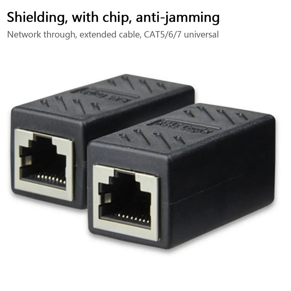 5/10/20Pcs RJ45 Ethernet Coupler – Female to Female LAN Connector Adapter for Cat5e, Cat6, Cat7 Cable Extender