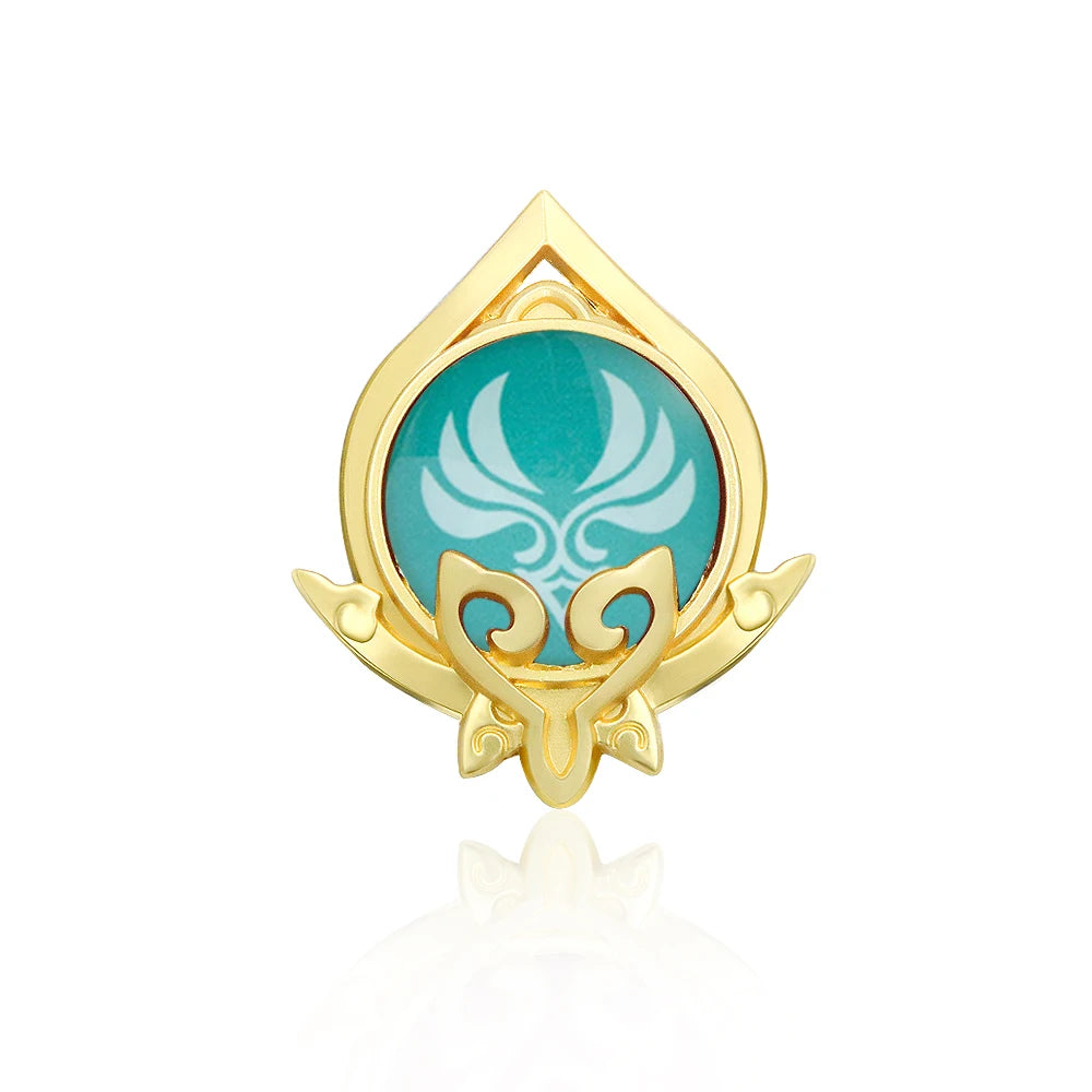 Genshin Impact Sumeru Vision Pins - Anime Character Element Badge Lapel Brooch Collectible Accessories