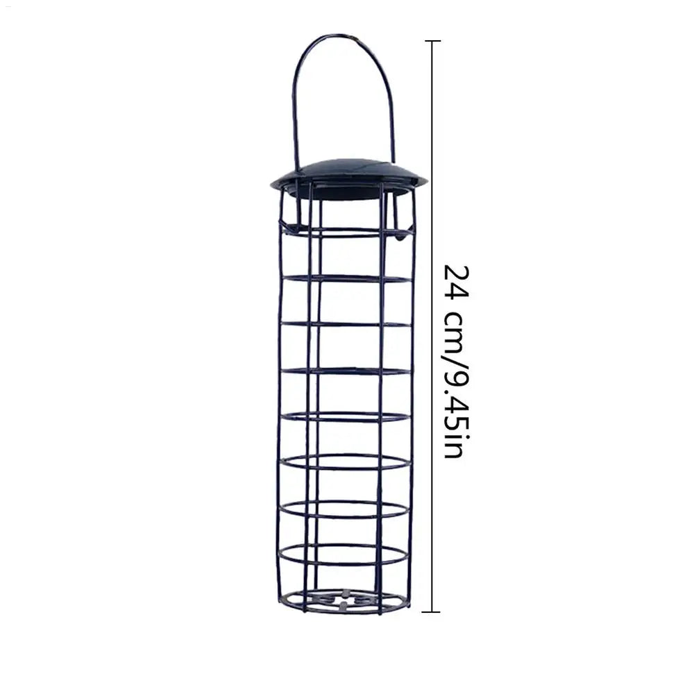 Suet Bird Feeder Holder - Hanging Grease Ball Rack & Outdoor Food Dispenser for Wild Birds