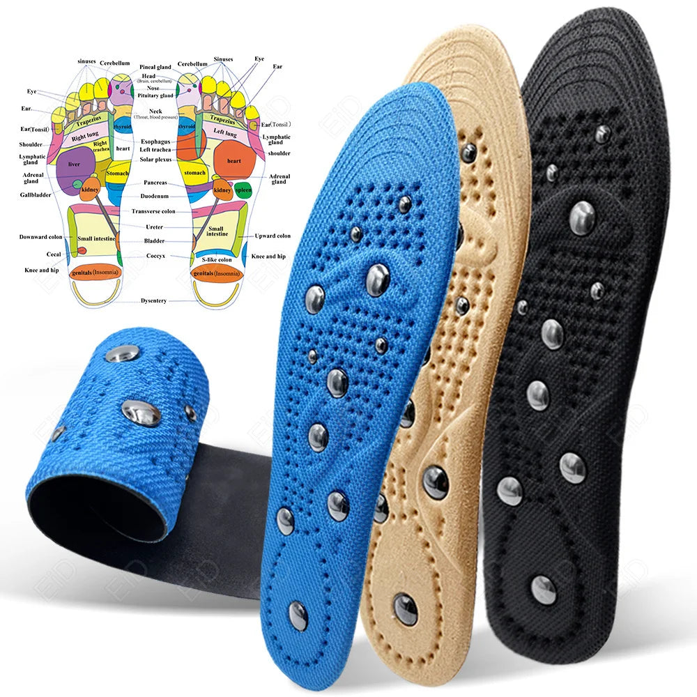 EiD Magnetic Therapy Foot Insoles – Soft Acupressure Sports Cushion for Men & Women
