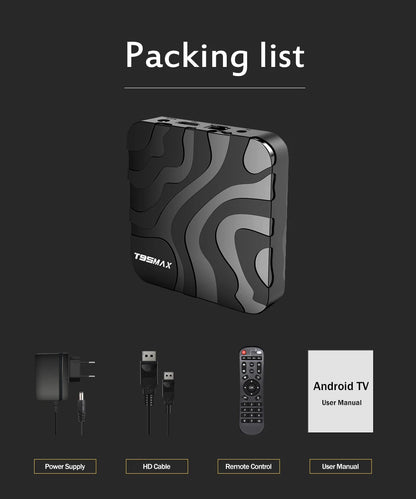 New H618 T95 Max Android 14 Smart TV Box - 8GB RAM, 128GB/64GB Storage, Double WiFi 2.4G & 5.8G, 6K 3D, Voice Assistant Media Player