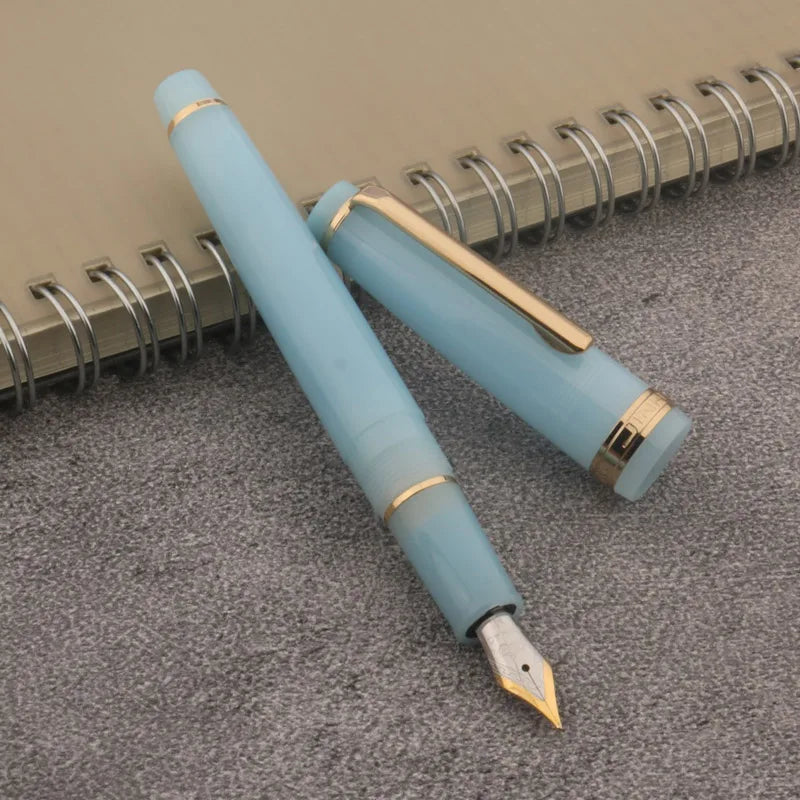 JINHAO 82 Transparent Fountain Pen — Spin Golden EF/F/M Nib, Ink Pen for Business, Office & School Supplies