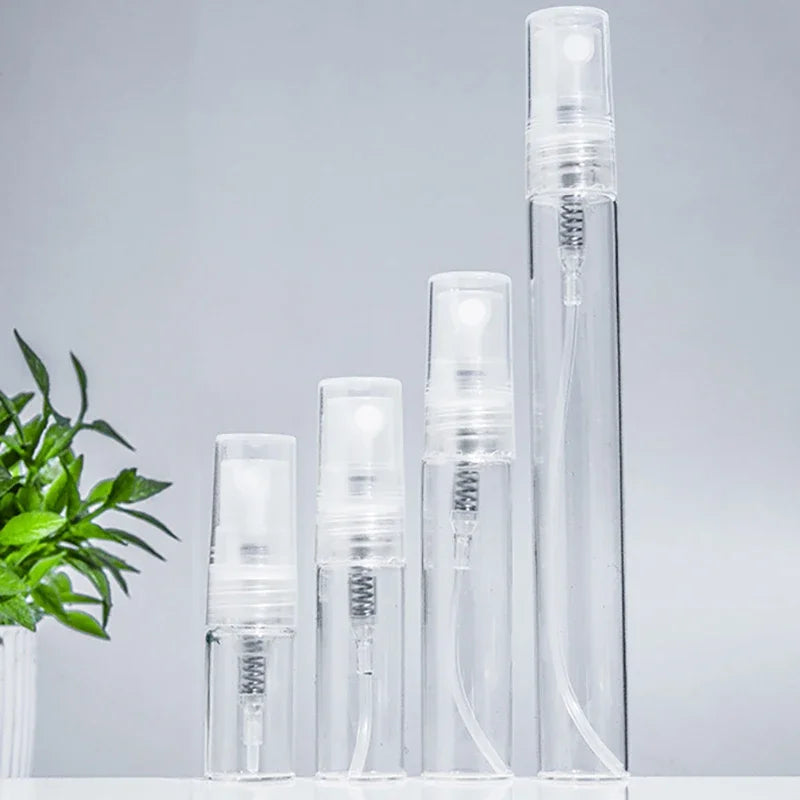 8/16PCS Portable Glass Perfume Bottles — Refillable Spray Atomizer Travel Bottles for Women