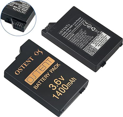OSTENT 3.6V 1400mAh Rechargeable Lithium Battery for Sony PSP 2000/3000 | PSP-S110 Replacement