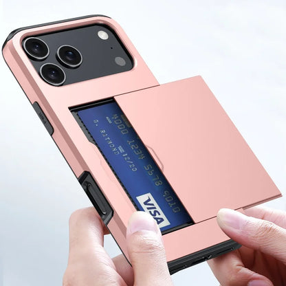 Shockproof iPhone Case with Wallet Card Holder – Protective Cover for iPhone 17, 16, 15, 14, 13, 12, 11 Series, Including Mini & Pro Max