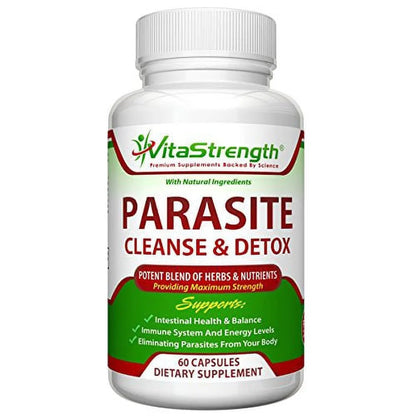 Intestinal Detox Capsules – Black Walnut & Wormwood for Parasite & Intestinal Worm Elimination, 60 Count