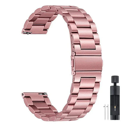 22mm/20mm Metal Watch Strap – Compatible with Garmin Vivoactive 3/4/5, Forerunner 245/645/745/965, Venu 2/3, SQ2 Music