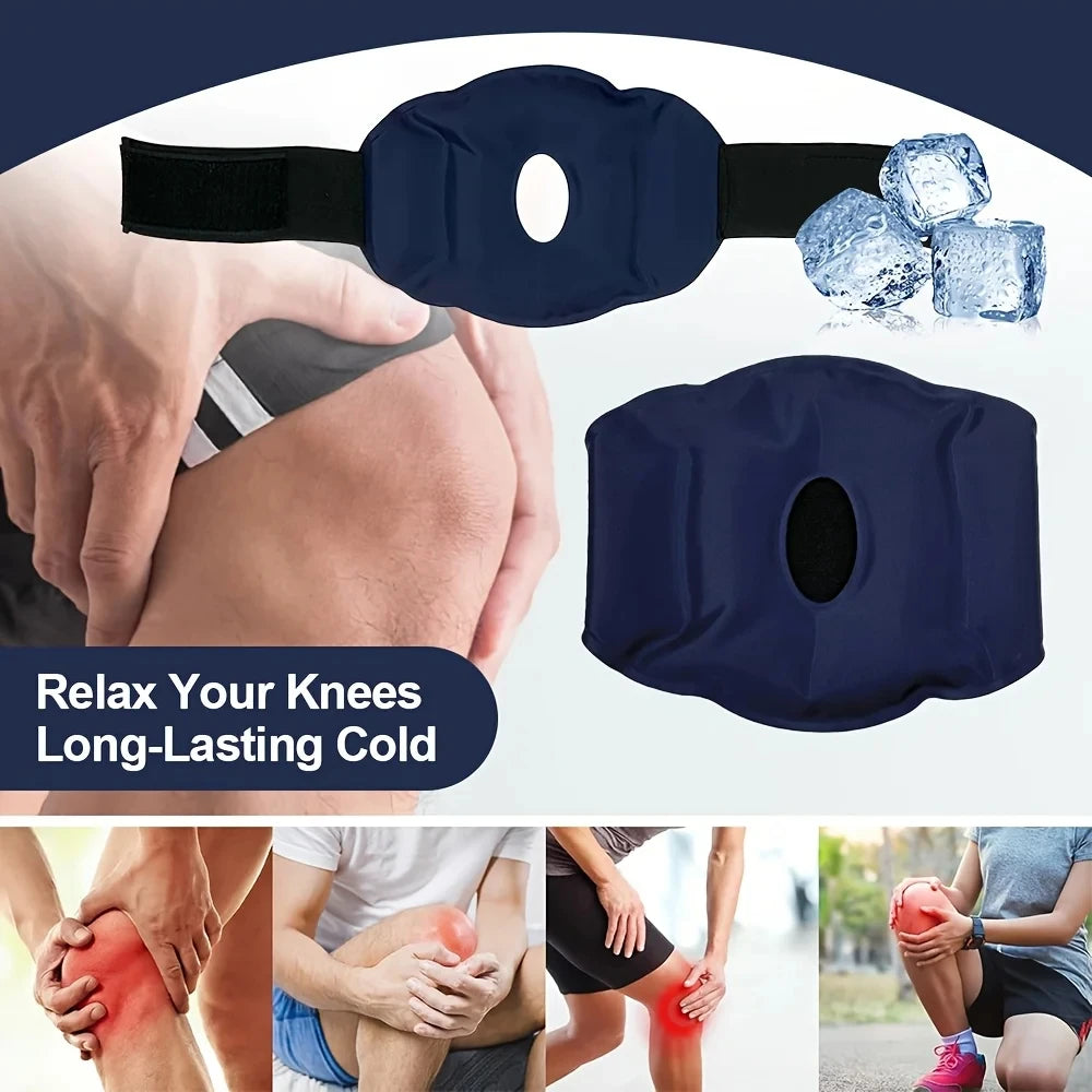 Nylon Gel Knee Ice Pack – Reusable Hot & Cold Compress for Knee Pain Relief, Relaxation & Foot Care