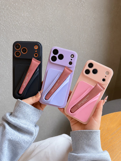 Silicone Lipstick Phone Holder - Portable Lip Gloss Organizer Attachment for Smartphones, Cute Birthday Gift for Women