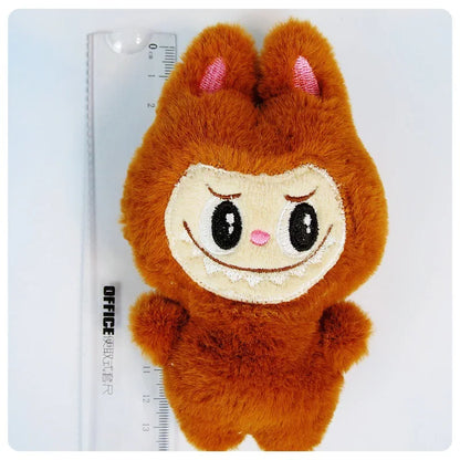 5PCS Kawaii White Labubu Plush Toys – Cute Stuffed Dolls for Kids, Pillows & Keychain Accessories