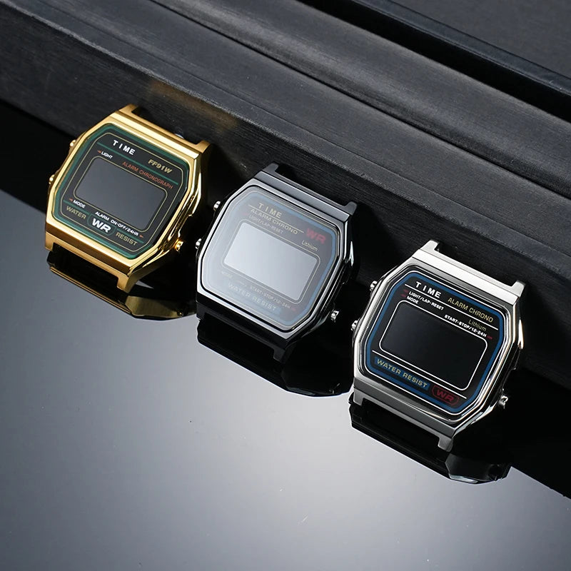 F-91W Stainless Steel Watch Case Mod Kit - Metal Shell Upgrade for Casio F91W, A158W, A159W & 593 Watches