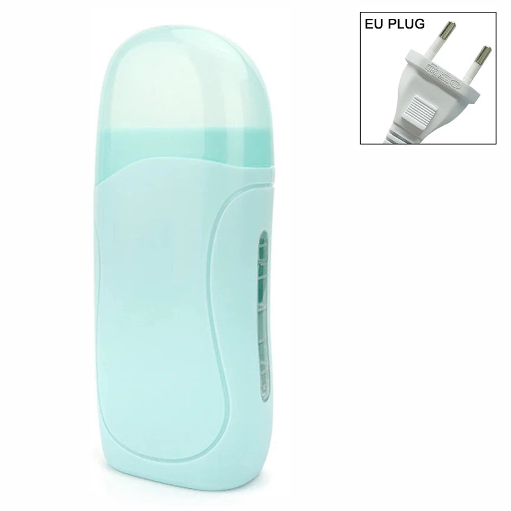Unisex Hot Roll-On Wax Hair Removal Kit with Depilatory Cream, Wax Heater & Cartridge Warmer – Professional Waxing Set