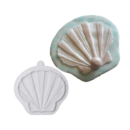 Meibum Marine Theme Silicone Cake Molds – Shell & Pearl Design, Food-Grade Baking & Cake Decorating Tools