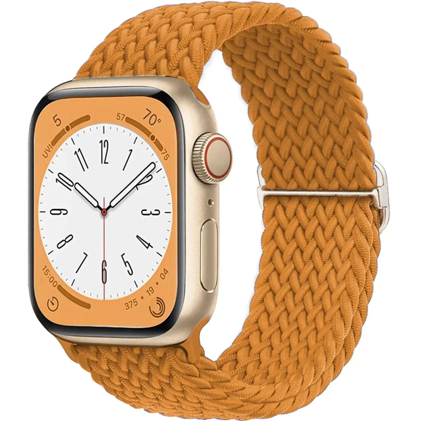 Braided Nylon Apple Watch Band – Adjustable Sport Strap Compatible with Ultra 2, Series 10/9/8/7/6/SE (40–49mm) Wrist Bracelet