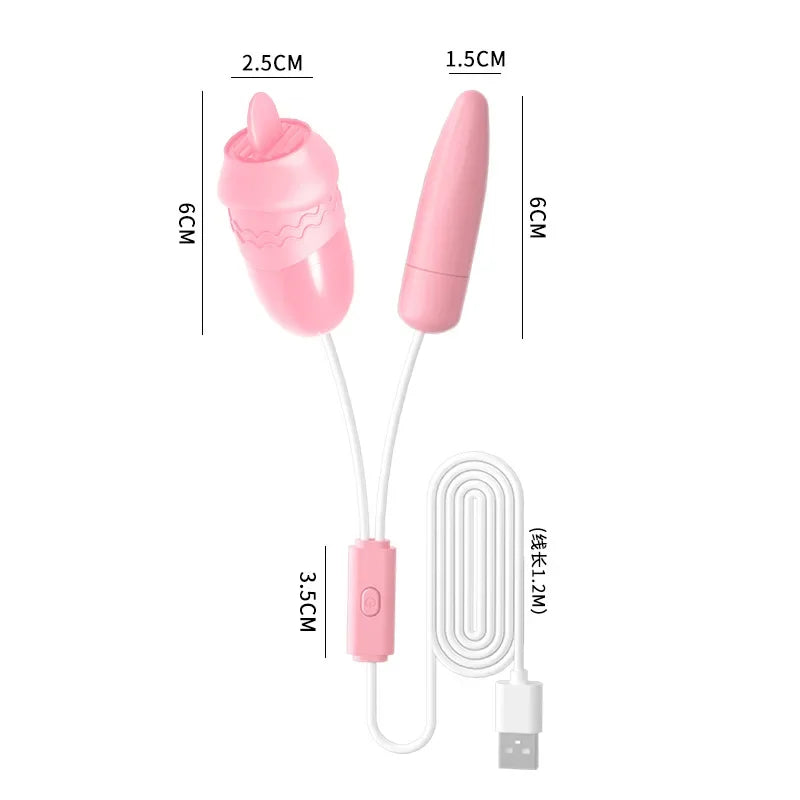 USB Rechargeable Dual-Stimulation Vibrator - Compact Intimate Massager for Adult Women with Clitoral Suction and Vibration Functions