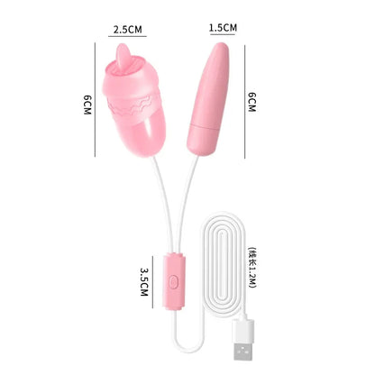 USB Rechargeable Dual-Stimulation Vibrator - Compact Intimate Massager for Adult Women with Clitoral Suction and Vibration Functions