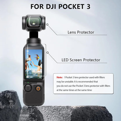 Tempered Glass Screen Protector for DJI OSMO Pocket 3 – 9H HD Anti-Scratch Lens Cover Accessory