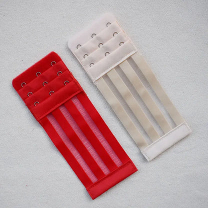 15cm/20cm Bra Extension Straps for Women – Elastic Adjustable Extenders with 3 or 4 Buckles & Hook Clips
