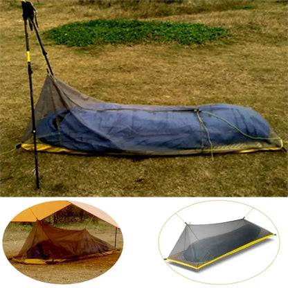 Ultralight 1-Person Camping Tent – 230g/260g Summer Mesh Tent, 40D 210T Nylon, Ventilated Inner Tent with Mosquito Net, 3-4 Season