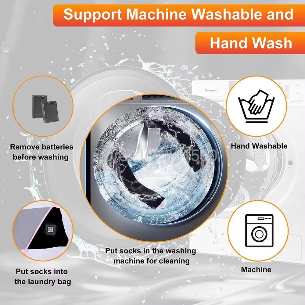 Rechargeable Heated Socks with Battery Box – Thermal Anti-Cold Winter Socks for Men & Women, Outdoor Camping, Ski & Sports Comfort Socks