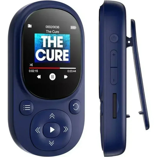 32GB Bluetooth MP3 Music Player – Clip-On, Lossless Sound, FM Radio, Voice Recorder, Supports 128GB TF Card