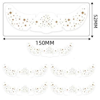 6pcs Hot Stamping Freckles Makeup Patches – Metallic Gold & Silver Temporary Tattoo Stickers for Face