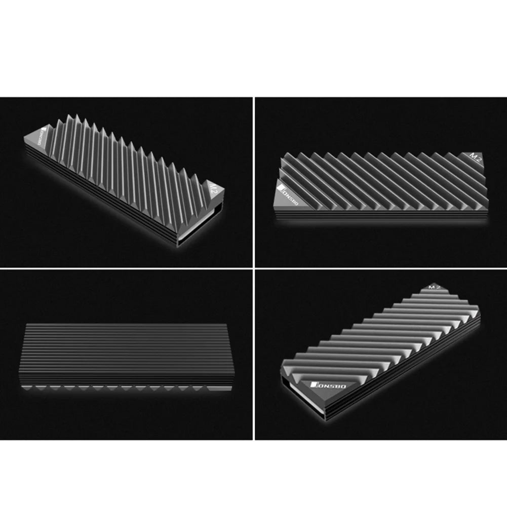 Jonsbo M.2 SSD NVMe Heat Sink - Aluminum 2280 SSD Gasket with Silicone Thermal Pad for PC