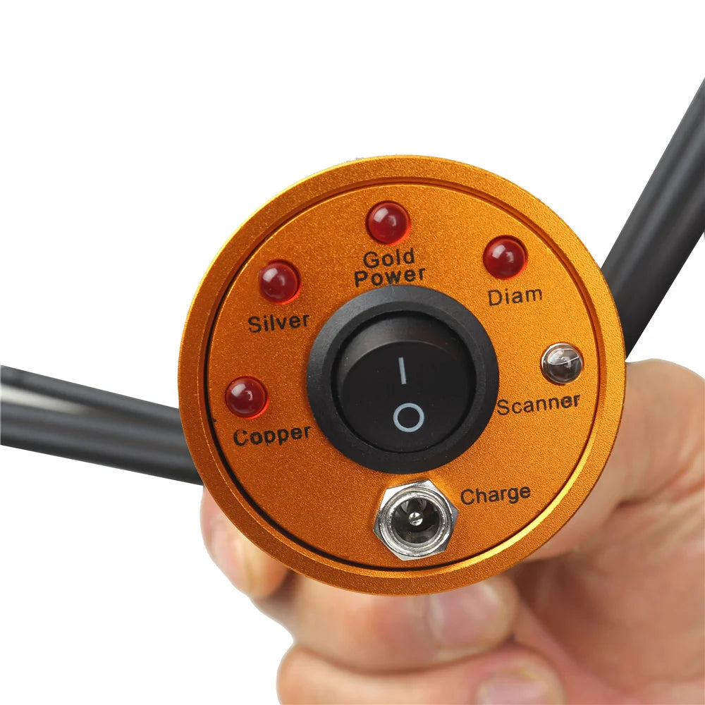 AKS 6-Antenna Underground Metal & Treasure Detector - Long-Range Gold, Silver, Copper & Gem Search Scanner