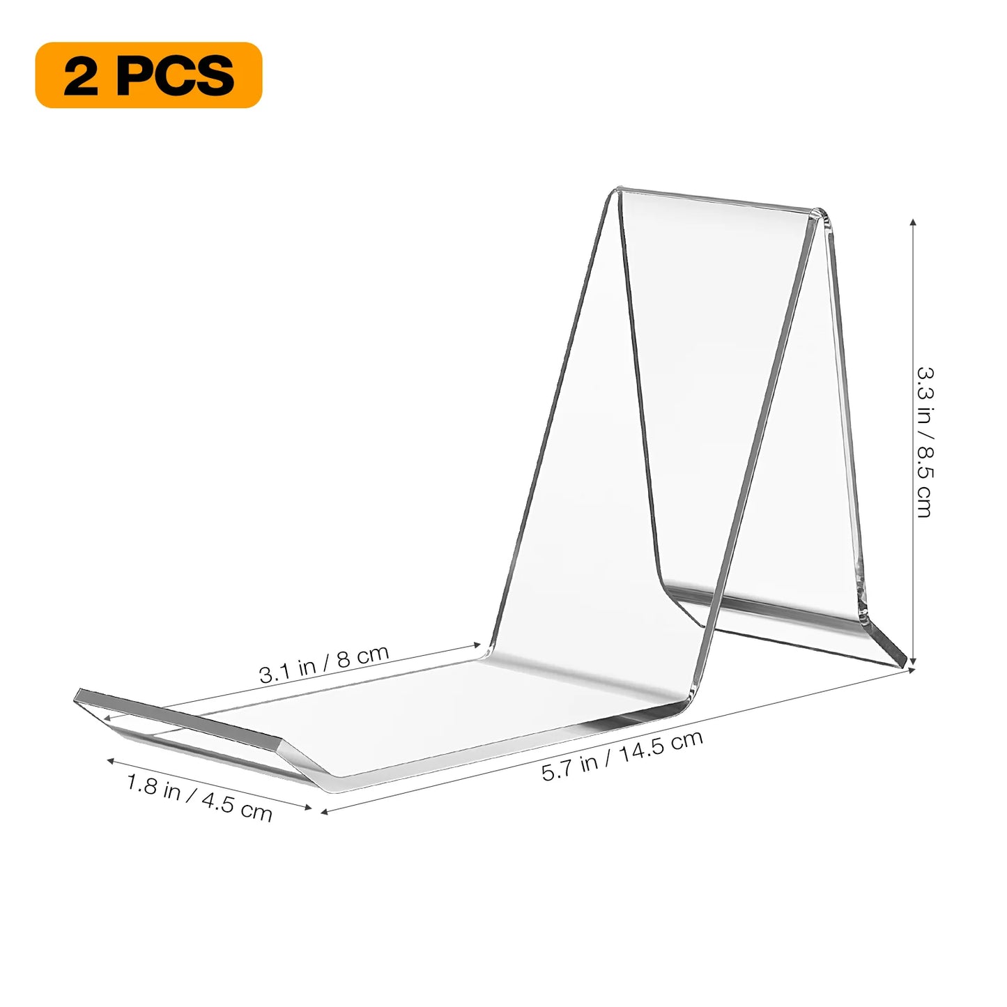 2PCS Acrylic Shoe Display Stands – Sandal & Sneaker Racks, Transparent Shoe Support Holders for Store or Home