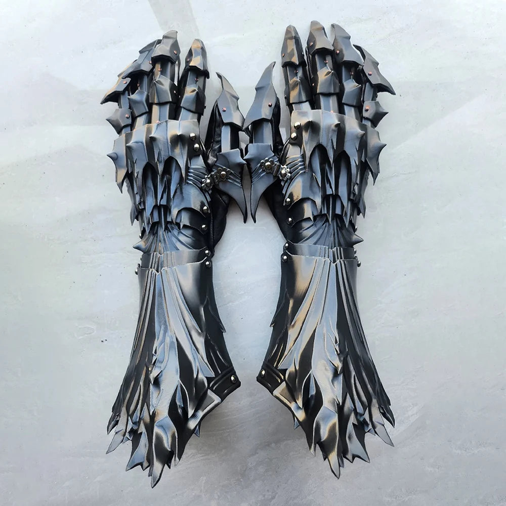 3D Printed Dragon Cosplay Gloves - Customizable Silk PLA Prop Gloves for Boys