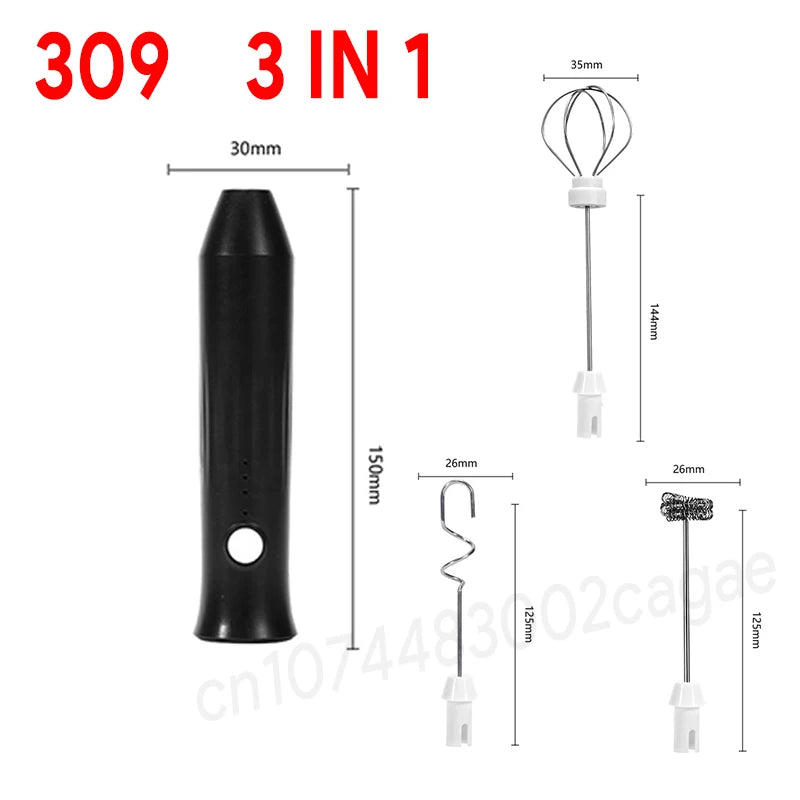 Upgraded USB Rechargeable Electric Milk Frother & Egg Beater – 3-Speed Handheld Mini Coffee Blender for Espresso & Kitchen Use