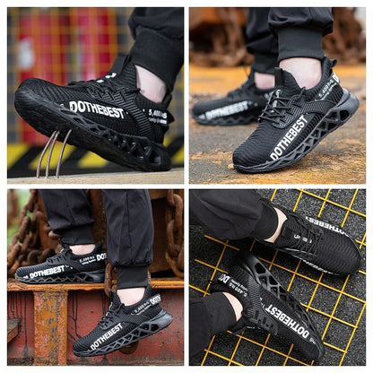 Steel Toe Safety Shoes for Men & Women – Lightweight Puncture-Proof Work Sneakers, Unisex Construction Boots